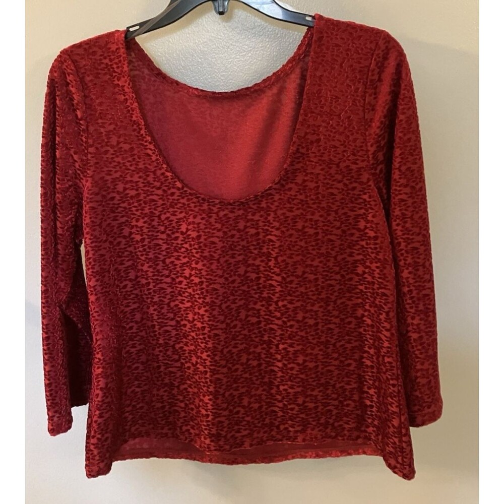 Worthington Womens Luxury Red Blouse Size Large NWT - Picture 6 of 7